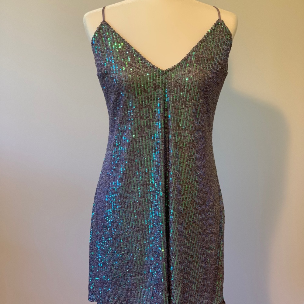NWT Blue Sequin Victoria’s Secret Slip Dress
